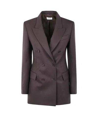 P.a.r.o.s.h Parosh Double Breasted Jacket In Brown