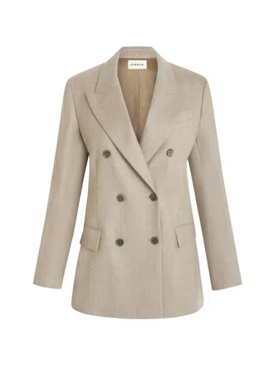 P.a.r.o.s.h Double-breasted Blazer In Neutral