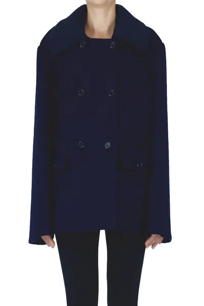 P.a.r.o.s.h Double-breasted Coat In Blue
