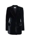 P.a.r.o.s.h Double-breasted Long-sleeve Blazer In Black