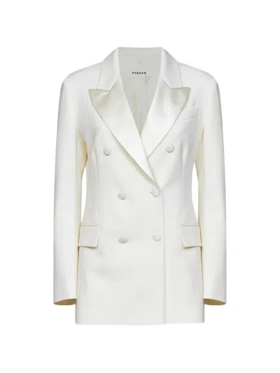 P.a.r.o.s.h Double-breasted Peak-lapel Blazer In 화이트