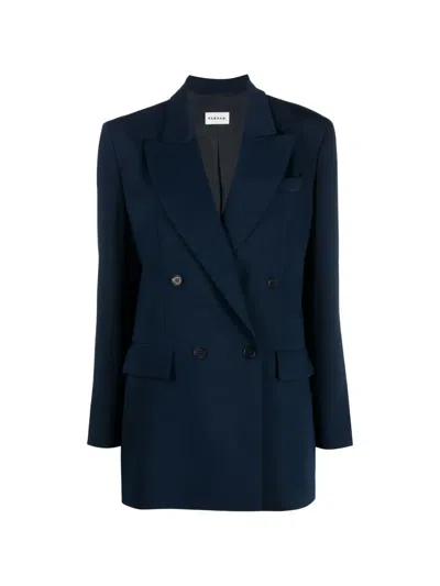 P.a.r.o.s.h Double-breasted Peak-lapels Wool Blazer In Blue
