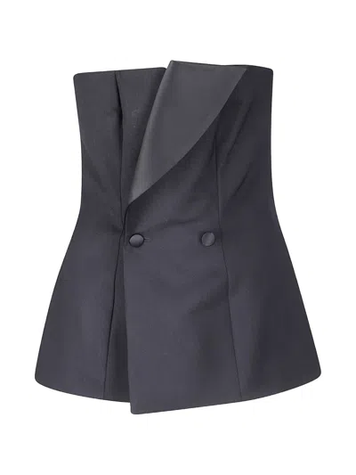 P.A.R.O.S.H DOUBLE-BREASTED STRAPLESS TOP