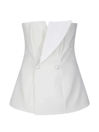 P.A.R.O.S.H DOUBLE-BREASTED STRAPLESS TOP