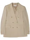 P.a.r.o.s.h Double-breasted Structured Jacket With Wide Lapels In Brown