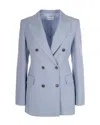 P.a.r.o.s.h . Double-breasted Viscose Blazer In Blue