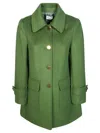 P.a.r.o.s.h Parosh Double-breasted Wool Caban Coat In Verde