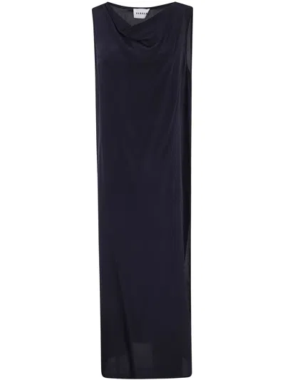 P.A.R.O.S.H PAROSH DRAPE NECK SHIFT DRESS