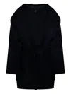 P.a.r.o.s.h Draped Belted Coat In Black
