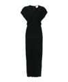 P.a.r.o.s.h Draped Cady Midi Dress In Black