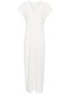 P.a.r.o.s.h Draped Cady Maxi Dress In Testa Di Moro
