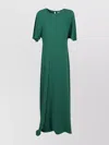 P.a.r.o.s.h Draped Detail Midi Length Round Neckline