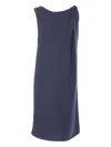 P.a.r.o.s.h Sleeveless Evening Dress With Draped Detail In Blue