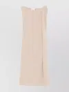 P.a.r.o.s.h Draped Detail Sleeveless Round Neck Dress In Multi