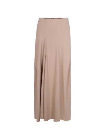 P.a.r.o.s.h Draped Maxi Skirt In Neutral