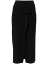 P.a.r.o.s.h Draped Midi Skirt In Grey