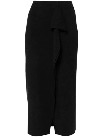 P.A.R.O.S.H DRAPED MIDI SKIRT