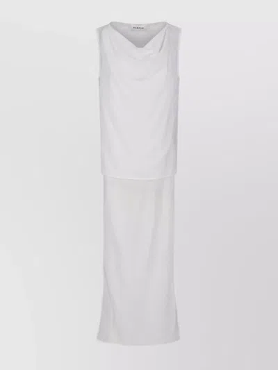 P.A.R.O.S.H DRAPED NECK LONG SLEEVELESS