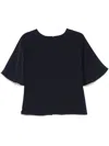 P.a.r.o.s.h Draped-sleeve Blouse In Blue