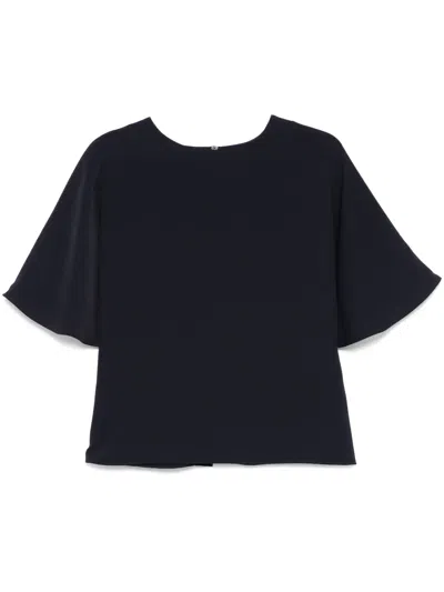 P.a.r.o.s.h Draped-sleeve Blouse In Blue