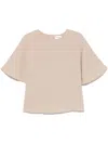 P.a.r.o.s.h Draped-sleeve Blouse In Neutrals
