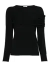 P.a.r.o.s.h Draped Sweater In Black