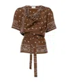 P.a.r.o.s.h Draped Top In Brown