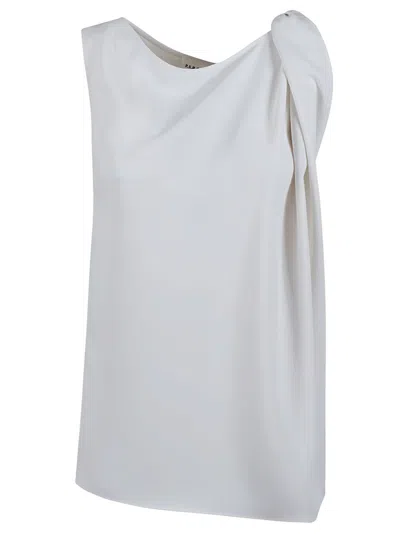 P.A.R.O.S.H DRAPED WHITE TOP WITH UNIQUE KNOT DETAIL