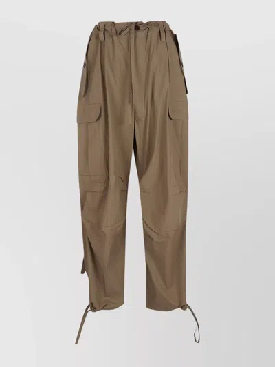 P.A.R.O.S.H DRAWSTRING CARGO TROUSERS BUTTON BELT FLAP