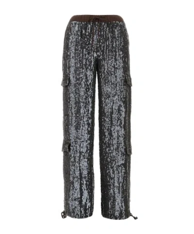 P.a.r.o.s.h Drawstring Casual Pants In Black
