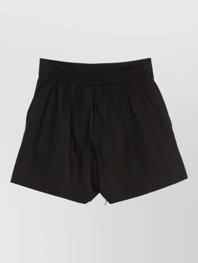 P.a.r.o.s.h Drawstring Detail Shorts Elastic Waistband In Black