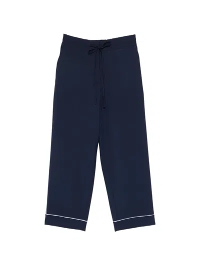 P.a.r.o.s.h Drawstring-fastening Cropped Trousers In Blue