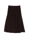 P.a.r.o.s.h Drawstring Midi Skirt In Brown