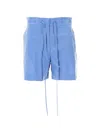 P.a.r.o.s.h Tailored Shorts Featuring Practical Side Pockets In Blue
