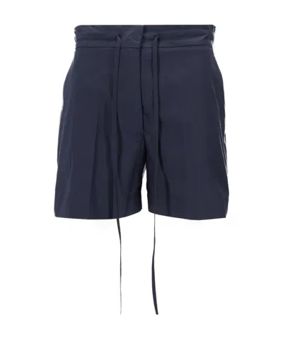 P.a.r.o.s.h Pleated Front Tailored Shorts Side Pockets In Blue