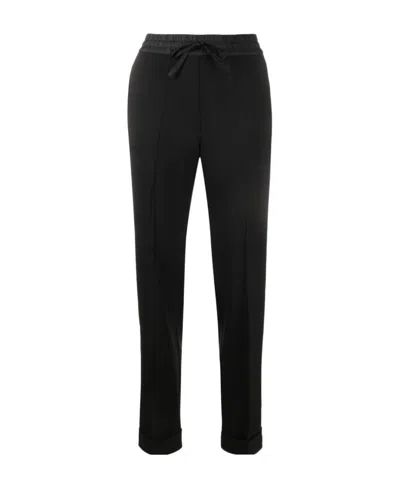 P.a.r.o.s.h Drawstring Straight-leg Trousers In Black