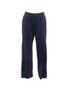 P.a.r.o.s.h Drawstring Suede Trousers In Blue