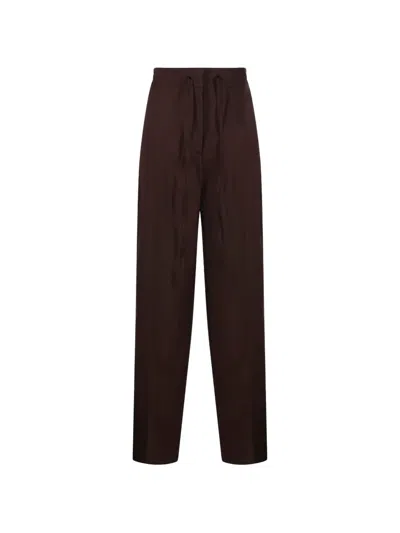 P.a.r.o.s.h Drawstring Trousers In Brown