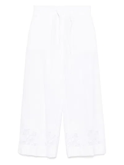 P.a.r.o.s.h Parosh Drawstring Waist Trousers For Women In White