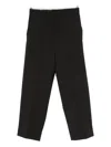 P.a.r.o.s.h Drawstring-waist Turn-up Trousers In Black