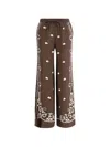 P.a.r.o.s.h P. A.r. O.s. H. Embroidered Trousers In Brown