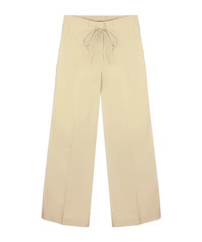 P.a.r.o.s.h Drawstring Wide-leg Palazzo Relaxed Fit Pants In Neutral