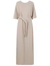 P.a.r.o.s.h Parosh Relaxed Fit Long Cady Dress With Keyhole Detail