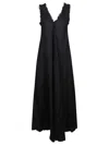 P.a.r.o.s.h Parosh Fringe Edge Maxi Dress In Black