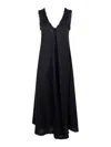 P.a.r.o.s.h Parosh Fringe Edge Maxi Dress In Black