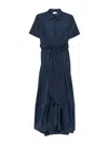 P.a.r.o.s.h Self-tie Maxi Dress In Blue