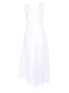 P.a.r.o.s.h Canyox V-neck Tied Maxi Dress In Cream