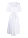P.a.r.o.s.h Canyox Belted Maxi Dress In Blanco