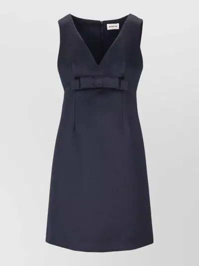 P.a.r.o.s.h Dress V Neckline Sleeveless Bow Detail In Blue