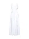 P.a.r.o.s.h V-neck Flared Maxi Dress In White